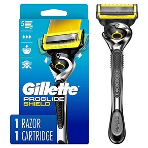 Gillette 프로글라이드 쉴드 남성용 면도기 핸들 면도날 1개, 질레트 프로글라이드 쉴드 남성용 면도기 핸들 & 면도날