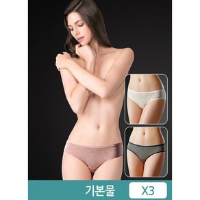 제임스딘 멜란지 면스판 미디 여삼각 3매입 jhwpsz01