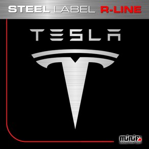 2020 테슬라 스틸 주차번호판 MFSL136-2020 TESLA R-LINE STEEL LaBEL, 1개, D01