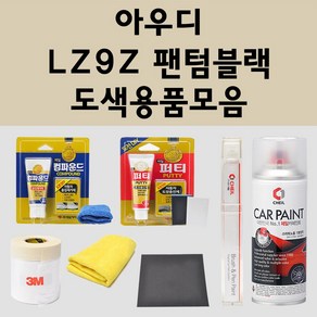 아우디 LZ9Z 팬텀블랙 자동차 붓펜 카페인트 도색 스프레이 퍼티 컴파운드 차량용, 아우디:종이사포 600방, 1개