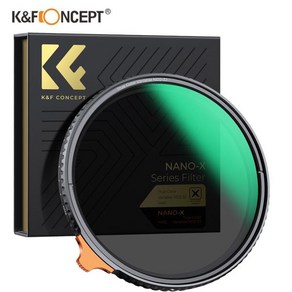 K&F CONCEPT Nano-X 트루 컬러 가변 ND2-32 필터, 05 62mm, 1개