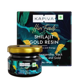 Kapiva Shilajit Gold Resin - 20g  Helps in boosting Stamina  Contains 24 Caat Gold  100% Ayuved