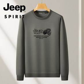 JEEP SPIRIT 남성 봄 가을 라운드넥 맨투맨 캐주얼 긴팔 티셔츠 JPHJ03A18092