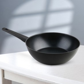 국산 키친아트 올블랙 논스틱코팅 프라이팬, 1개, 궁중팬28cm, 블랙