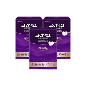 크리넥스 보습에센스 로션 150매x3개입 x 3팩 각티슈 화장지 휴지, 크리넥스 보습에센스 로션 150매x3개입 x 3팩 각티