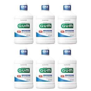 GUM 덴탈린스 논알코올 구갈청결제, 6개, 250ml