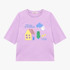 [밀리밤] 아이좋아 아스킨 7부 티셔츠 MLLA25360_강남점