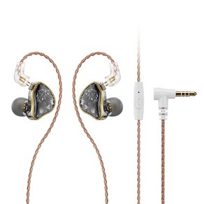 PC이어폰 이어폰마이크 NiceHCK DB2 마이크 인이어 헤드셋 IEM HiFi 음악 0.78 핀 인터페이스 보컬 베이, Black With Mic, 06 Black With Mic, 한개옵션2