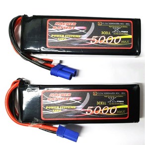 (당일발송)RC카 11.1V 5000mAh 3S LI-POLY 핵커 BATTERY 두개, 딘스, 2개