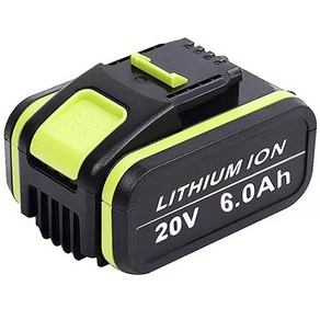 우스틴스 20V 6000MAH 리튬 WORX WA3551 WA3553 WX390 WX176 WX178 WX386 WX678 웍스 호환 배터리, 1개