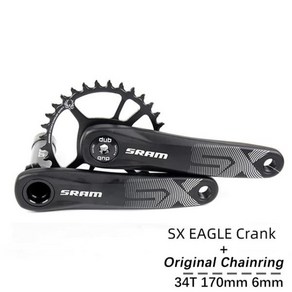 SRAM SX 이글 12 단 DUB 크랭크셋 DIY 체인링 MTB 자전거 부품 FC 32T 170mm 3mm 6mm, [01] 34T 170mm 6mm, 1개