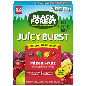 블랙포레스트 쥬시 버스트 믹스젤리 22팩입 / Black Foest Juicy Bust Mixed Fuit Medley Fuit Snacks 22ct, 22개, 498g