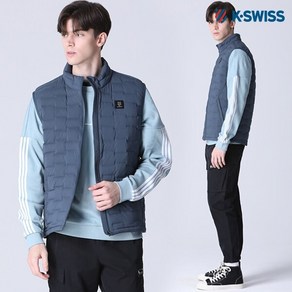 [케이스위스(K-SWISS)] 튜브 경량 덕다운 패딩 베스트