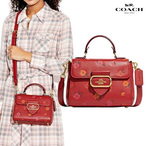 코치 몰간 탑 핸들 피니 모란꽃 사첼 CE573 Morgan Top Handle Satchel Peony