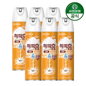 [유한양행] 해피홈 에어로솔 수성 감귤향 500ml 6개