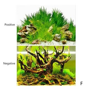 수족관 풍경 포스터 장식 3D 배경 그림 스티커 양면 바다 식물, F, 30x50cm