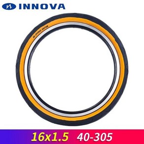 INNOVA 접이식 자전거용 타이어 반사 라인 2243 장착 소형 휠 하프 대드 16x1.50 60TPI 16 BMX 305, 1개