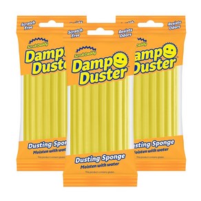 [정품100%] 스크럽대디 먼지 더스트 청소 스펀지 Scrub Daddy Damp Duster 노랑 3개묶음