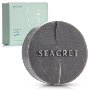 SEACRET 시크릿 머드 비누 천연 블랙 3개, 125g