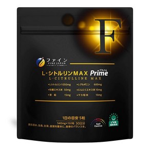 ファインFINE JAPAN 파인 L시트룰린 MAXPime 시트룰린 1050mg L아르긴 600mg 아연 마카 엄선 6종 배합 국내 생산 30일분1일 5립150입, 1개