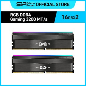 실리콘파워 Silicon Powe DDR4 16GB/32GB CL16 3200/3600 MHz PC4-25600/PC4-28800 Zenith RGB 데스크탑용 메모리 RAM, 3200MHz 32GB(16GB×2), 1개