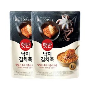 CJ 햇반 낙지김치죽 2개, 420g, 1세트