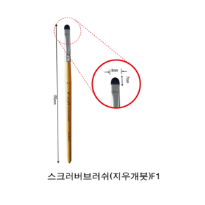 루벤 루벤스 스크러버러쉬 수채화 지우개붓 Filbet붓 1, 1개, F1