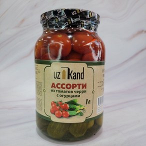 우즈칸드 토마토 오이 절임 피클 1kg (우즈베키스탄) Uzkand Pickled Tomato Cucumbe 1kg (Uzbekistan), 1개