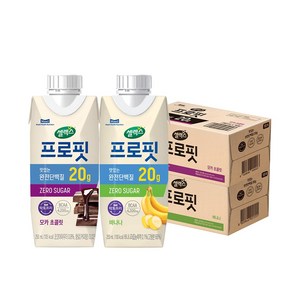 [본사직영] 셀렉스 프로핏 완전단백질 모카 초콜릿+ 바나나 250ml [2종], 36개