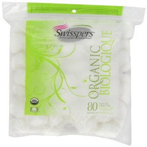 Swisspes Oganics Cotton Balls - 80, 80개입, 1개