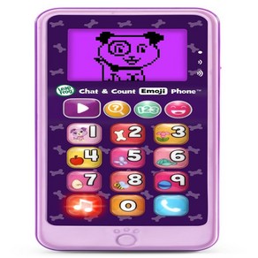 LeapFog Chat and Count Emoji Phone 창의적 롤플레잉 장난감 바이올렛, 1개