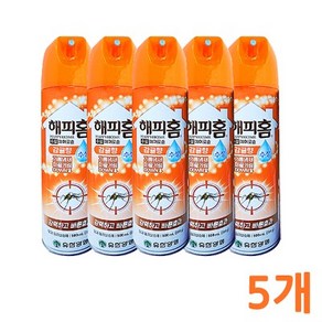 해피홈 수성 에어로솔 감귤향 500ml x 5개