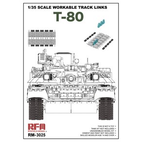 CRM3025 1대35 Wokable Tacks (T-80 시리즈용) - 전차 미포함, 1개