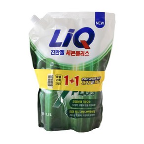 애경 리큐 세븐플러스 1.6L*2입 리필 (드럼) 띠지 x1개, 2개, 1.6L