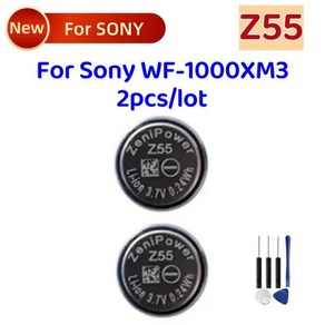 소니 WF-1000XM3 WF-SP900 WF-SP700N WF-1000X ZeniPowe 배터리 Z55 배터리 TWS 이어폰 3.7V 65mAh CP1254 2 개/로트, 2개