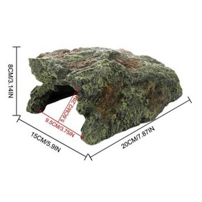물고기 숨기기 동굴 거북이 파충류 목욕 숨기기 쉘터 테라리움 은신처 동굴 수족관 테라리움 장식 장식, 1개, 없음, 없음