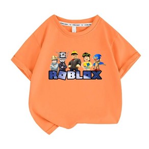 로블록스 반팔티 ROBLOX 라운드 반팔 티셔츠 프린트 남아 초등 유치원 상의 RST-10