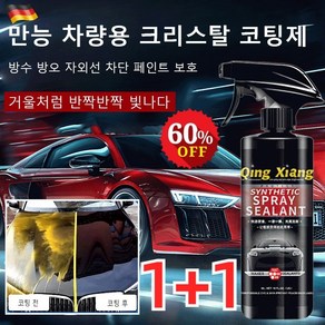 1+1 [다용도] 만능 차량용 코팅제 500ml 차량용 광택 코팅제 자동차 발수코팅제 유막 제거 제거제, 500ML*(2+2)