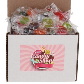 SECRET CANDY SHOP Eda's 무설탕 하드 캔디 제로 슈가 벌크 박스 포함 개별 포장 다양한 과일 226.8g8온스 200923, 1개, 226.8g