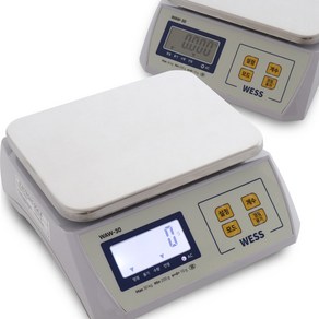 웨스 충전식 전자저울 아답터제공 업소용 산업용 주방저울 3kg 6kg 15kg 30kg 중량 계량 WAW, 30kg/10g, 1개