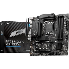 MSI 마더보드 PRO B760M-A WIFI DDR4 Mico-ATX [Intel B760 칩셋 탑재] MB5996