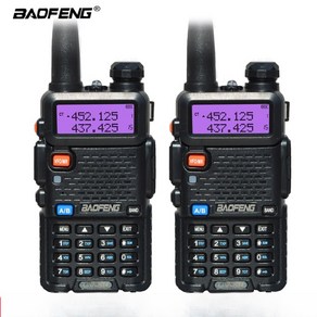 2pcs set BaoFeng UV-5R 워키토키 5W 양방향 무전기 듀얼 UV5R