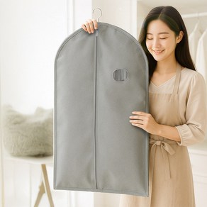 아모란나 더베스트 부직포 옷보관 옷커버 그레이, 1개, 5개입