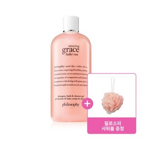 [공식수입원] 필로소피 어메이징 그레이스 발레 로즈 샤워젤 480ML ( 샤워볼 증정), 1개