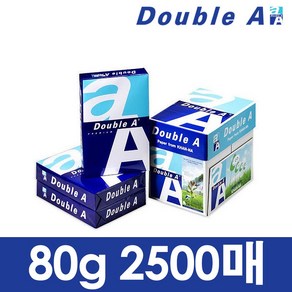 더블에이 A4용지 80g 2500매 복사용지, 1박스, A4