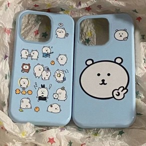 아이폰전기종 농담곰 아이폰케이스 폰케이스 농담곰 브이짤 하늘색 블루 기타 명상짤 물구나무짤 음악짤 일러 커플폰케 캐릭터