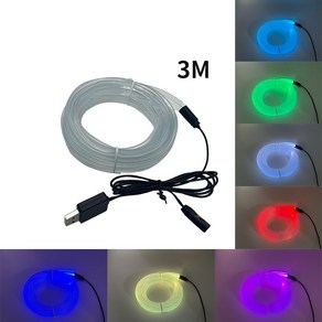 호환 RGB LED 스트립 차량 인테리어 네온 분위기 조명 DIY 대시 보드 주변 USB 플매트 카펫 러그 EL 와이어링 장식 램프 스위치 변경, [01] 3 Mete USB Switch, 1개