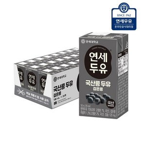 연세우유 국산콩 두유 검은콩 24팩, 190ml