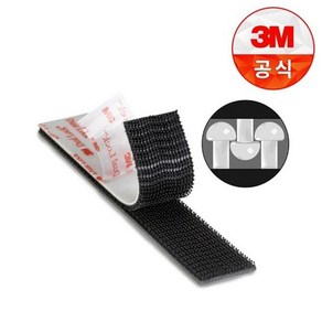 3M 듀얼락 탈부착 테이프 2.5cm x 1M 벨크로 SJ3551, 1개