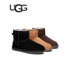 어그 남녀 클래식 미니 부츠 스웨드 어퍼 3색 Women And Men UGG Classic Mini Boots With Suede Uppe, 블랙, 38, 1개